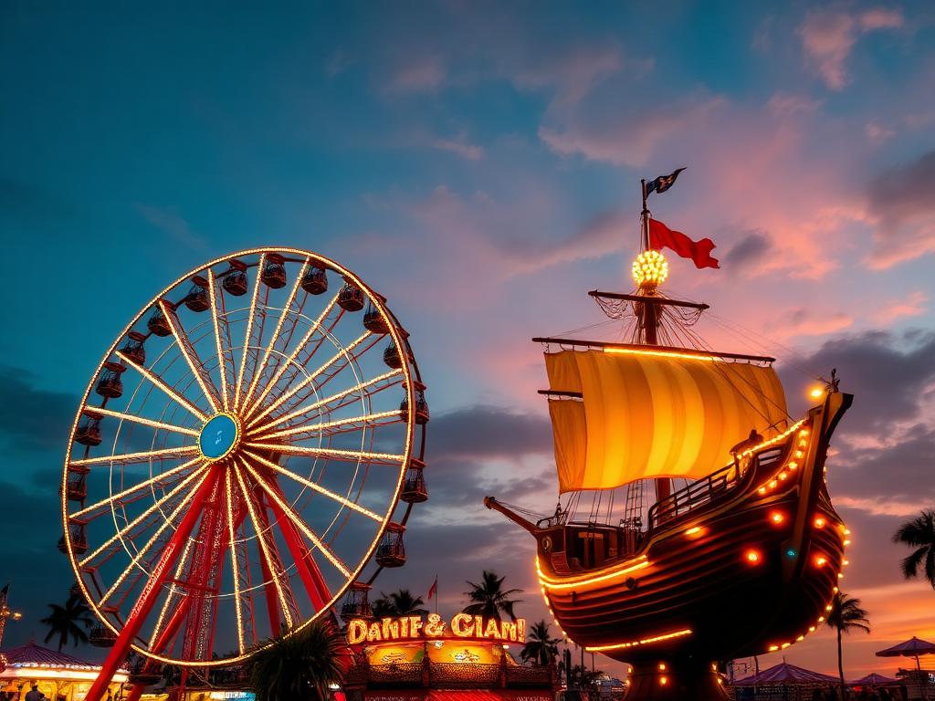 Lights up at dusk